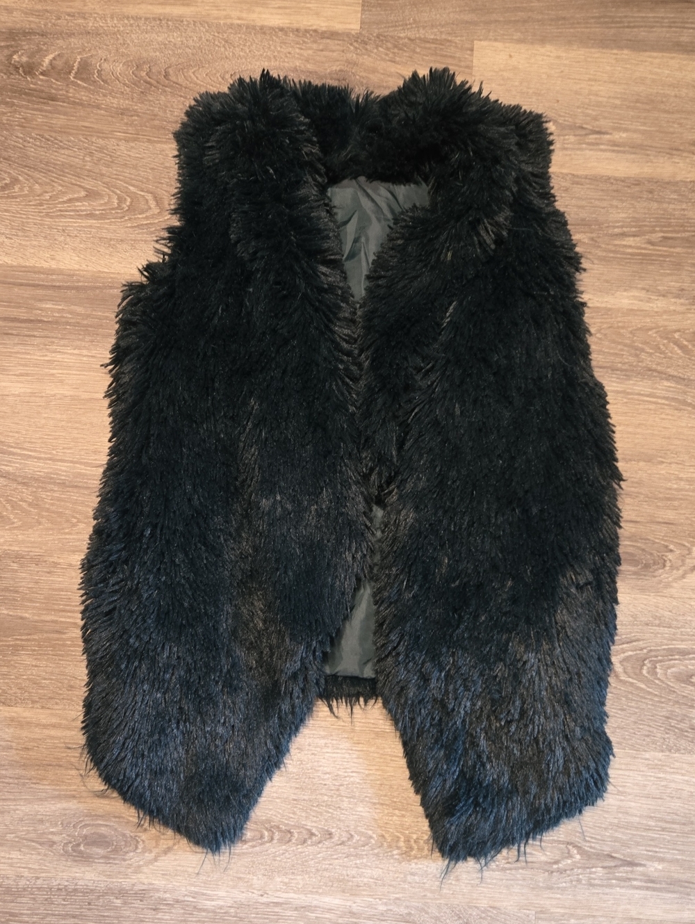 Green Faux Fur Boho Vest Size Medium